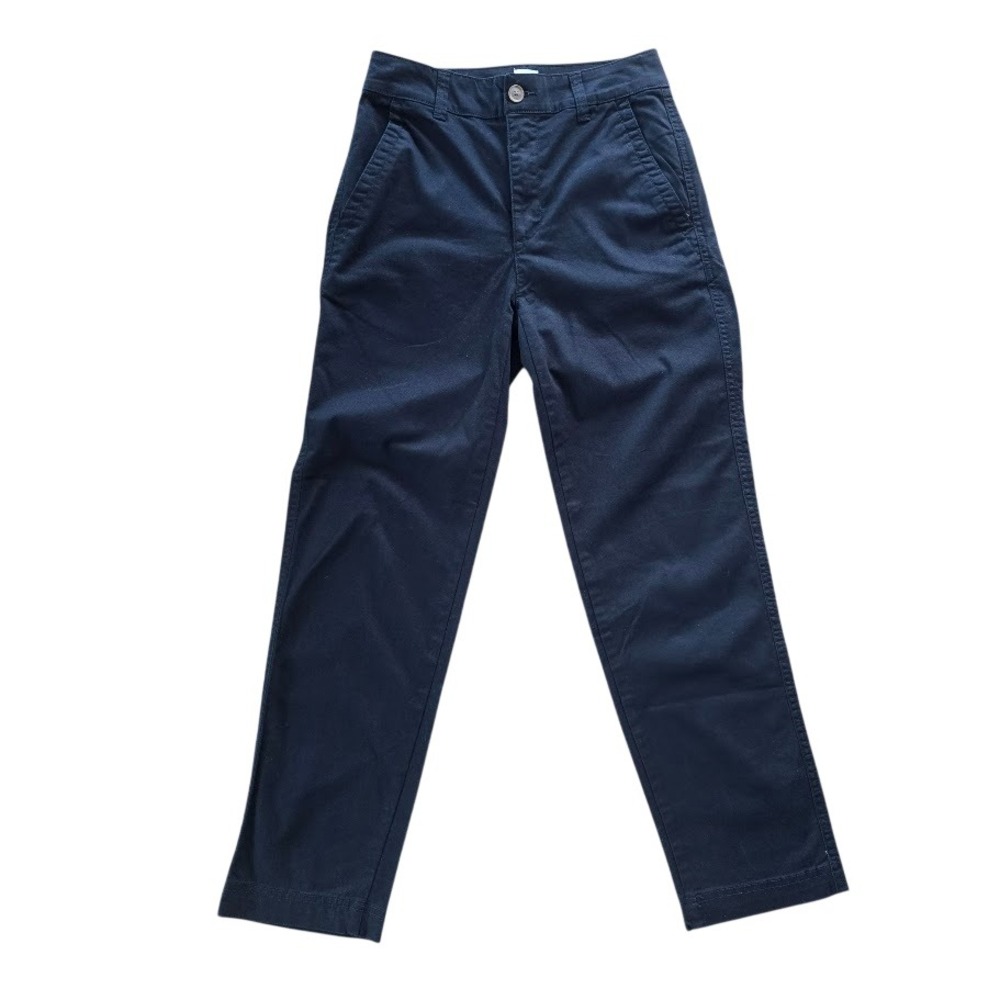 Gap Girlfriend Khaki Pants Black Stretch Chino Women 00 Straight‎ Preppy Office